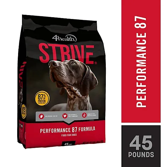 4health Strive All Life Stages Performance 87 Formula Dry Dog Food package