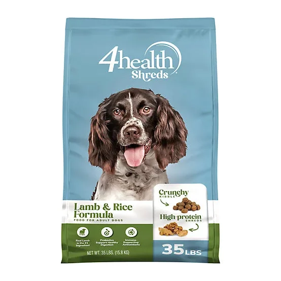 4health Shreds Adult Lamb and Rice Formula Dry Dog Food package