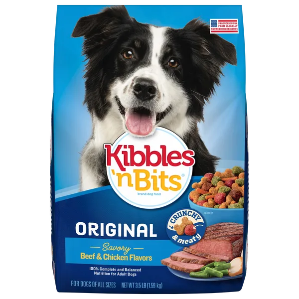 Kibbles ‘n Bits™ Original Savory Beef & Chicken Flavors Dry Dog Food package