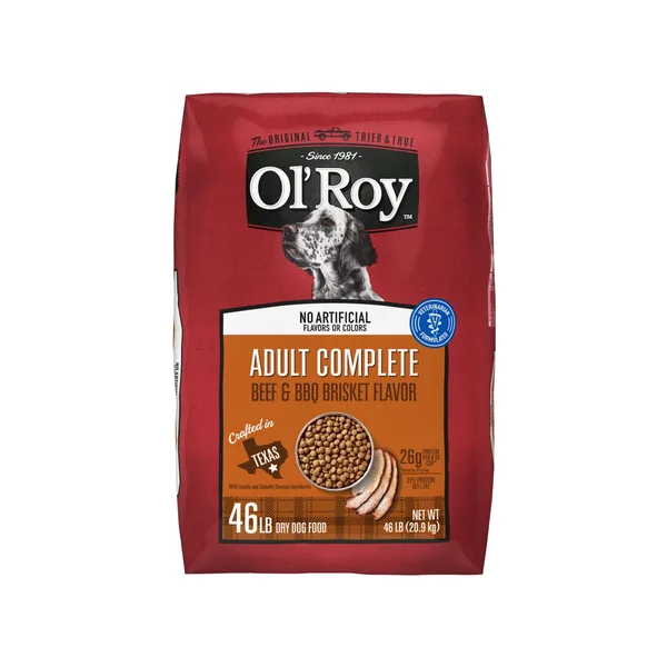 Ol' Roy Beef and BBQ Brisket Flavor Adult Complete Dry Dog Food package