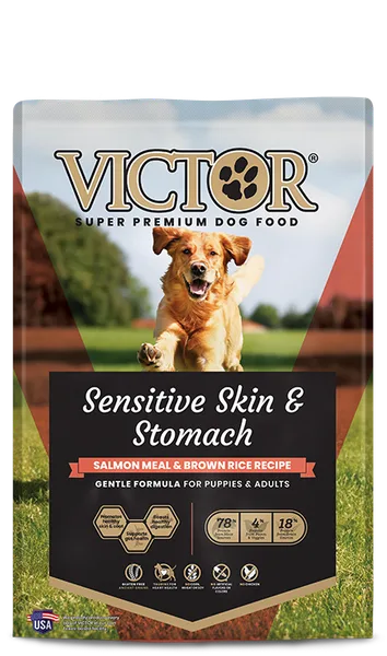 Sensitive Skin & Stomach Salmon Meal & Brown Rice Recipe package