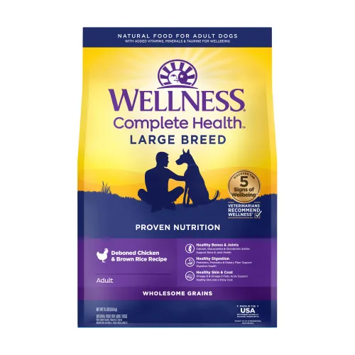 Wellness Complete Health Grained Large Breed Chicken & Rice package