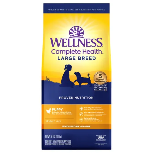 Complete Health Grained Large Breed Puppy Chicken Salmon Rice package