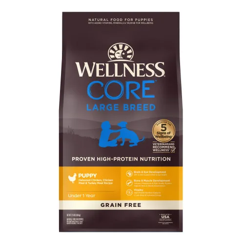 Wellness CORE Grain Free Large Breed Puppy Chicken Recipe package